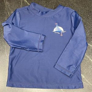 Carter’s Navy Blue Rash Guard Long Sleeve Swim Shirt for Baby Boy Size 18M